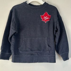 Canadiana Kid’s Canada True North Pullover Long Sleeve Sweatshirt Size M 7-8